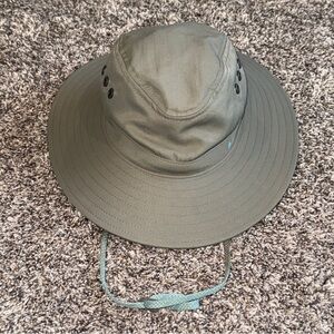 REI Co Op Bucket Hat Sun Protection Adjustable Chin Strap Olive Green S M